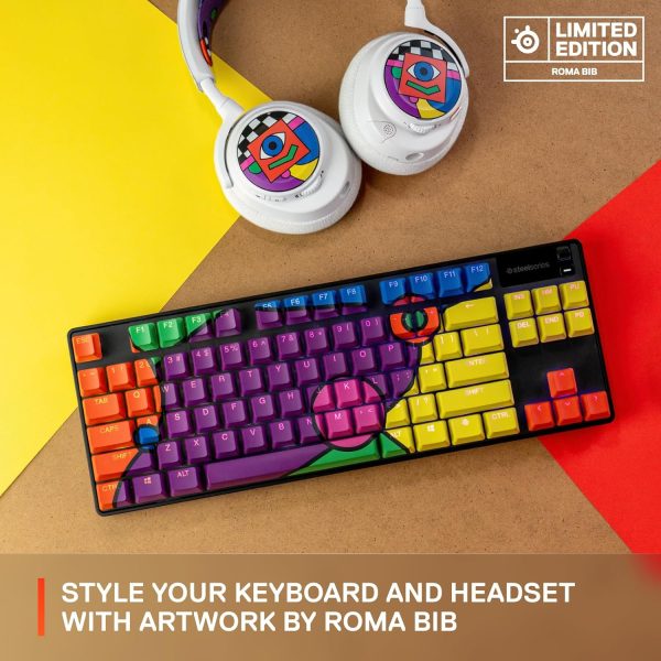 SteelSeries Keycaps — Limited Edition Artist Collaboration — Roma Bib — Double Shot Pudding — Durable PBT Thermoplastic — Compatible with a Wide Range of Mechanical Keyboards — Special Artwork - Image 2