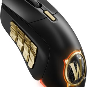 SteelSeries Aerox 9 Wireless: World of Warcraft Edition — Free in-Game Item — MMO Gaming Mouse — 18 Programmable Buttons — Lightweight — Bluetooth/2.4GHz — 18K DPI TrueMove Air Sensor