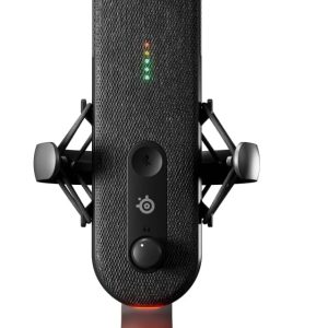 SteelSeries Alias USB Mic for PC — 3x Bigger Capsule for Gaming, Streaming and Podcasting — Sonar for Streamers Audio Software — AI Noise Cancelling — LED Mute & Level Monitoring — Shock Mount