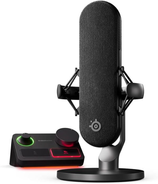 SteelSeries Alias USB Mic for PC — 3x Bigger Capsule for Gaming, Streaming and Podcasting — Sonar for Streamers Audio Software — AI Noise Cancelling — LED Mute & Level Monitoring — Shock Mount - Image 7