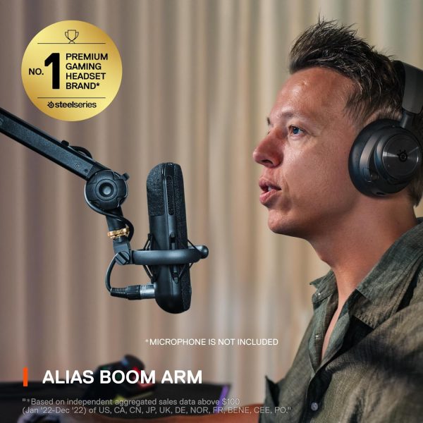 SteelSeries Alias USB Mic for PC — 3x Bigger Capsule for Gaming, Streaming and Podcasting — Sonar for Streamers Audio Software — AI Noise Cancelling — LED Mute & Level Monitoring — Shock Mount - Image 14