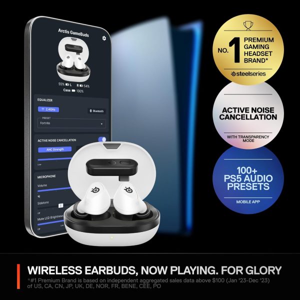 Arctis GameBuds for Xbox/PC/PS5/Switch/Mobile — Quick-Switch 2.4GHz + Bluetooth 5.3 — Active Noise Cancelling — Mobile App w/Sound Presets — Water Resistant IP55 — 40H Battery with Qi Charging Case - Image 21