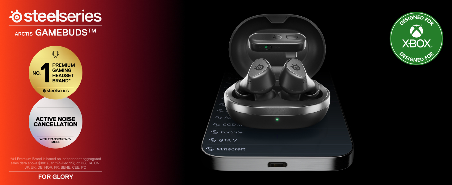 SteelSeries Arctis GameBuds Active Noise Cancellation