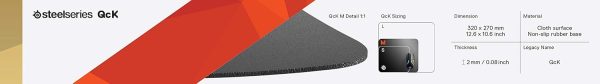 SteelSeries QcK Gaming Mouse Pad - Medium Cloth - Optimized For Gaming Sensors - Image 17