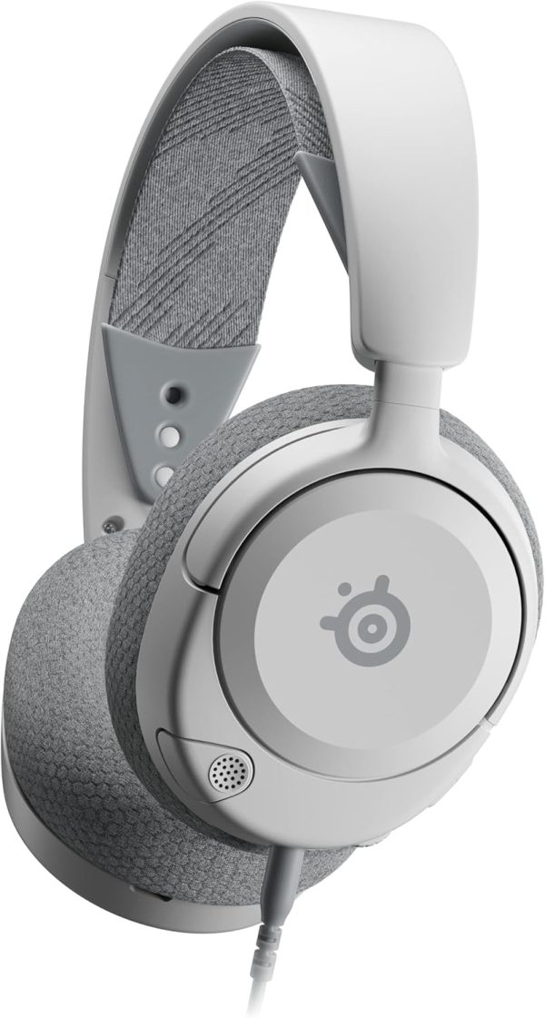 SteelSeries Arctis Nova 1 Multi-System Gaming Headset — Hi-Fi Drivers — 360° Spatial Audio — Comfort Design — Durable — Ultra Lightweight — Noise-Cancelling Mic — PC, PS5/PS4, Switch, Xbox - White