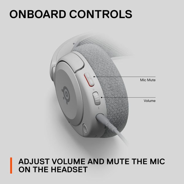 SteelSeries Arctis Nova 1 Multi-System Gaming Headset — Hi-Fi Drivers — 360° Spatial Audio — Comfort Design — Durable — Ultra Lightweight — Noise-Cancelling Mic — PC, PS5/PS4, Switch, Xbox - White - Image 10