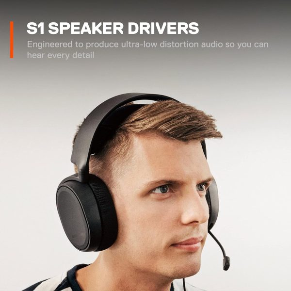 SteelSeries Arctis Nova 1 Multi-System Gaming Headset — Hi-Fi Drivers — 360° Spatial Audio — Comfort Design — Durable — Ultra Lightweight — Noise-Cancelling Mic — PC, PS5/PS4, Switch, Xbox - White - Image 14