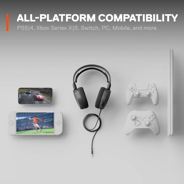 SteelSeries Arctis Nova 1 Multi-System Gaming Headset — Hi-Fi Drivers — 360° Spatial Audio — Comfort Design — Durable — Ultra Lightweight — Noise-Cancelling Mic — PC, PS5/PS4, Switch, Xbox - White - Image 15