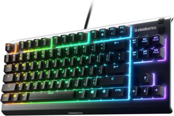 SteelSeries USB Apex 5 Hybrid Mechanical Gaming Keyboard – Per-Key RGB Illumination – Aircraft Grade Aluminum Alloy Frame – OLED Smart Display (Hybrid Blue Switch) - Image 10