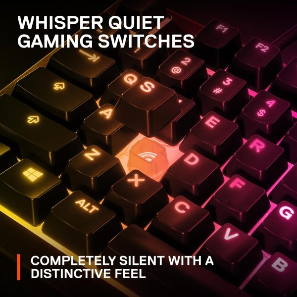 SteelSeries USB Apex 5 Hybrid Mechanical Gaming Keyboard – Per-Key RGB Illumination – Aircraft Grade Aluminum Alloy Frame – OLED Smart Display (Hybrid Blue Switch) - Image 13