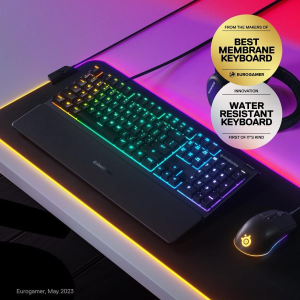 SteelSeries USB Apex 5 Hybrid Mechanical Gaming Keyboard – Per-Key RGB Illumination – Aircraft Grade Aluminum Alloy Frame – OLED Smart Display (Hybrid Blue Switch) - Image 18