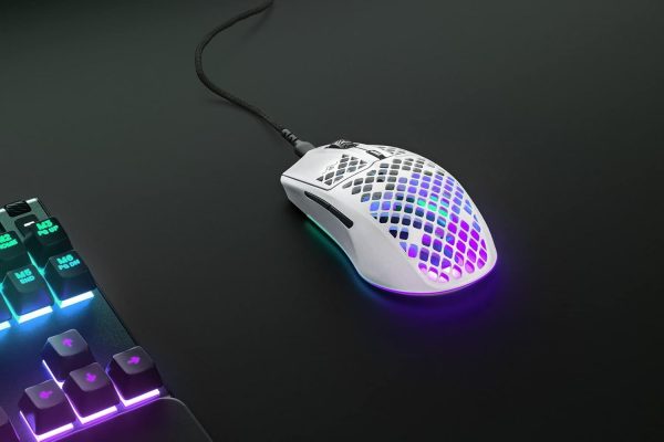 SteelSeries Aerox 3 - Holey RGB Gaming Mouse - Ultra-lightweight Water Resistant Design - 8,500 DPI TrueMove Core Optical Sensor - Onyx - Image 8
