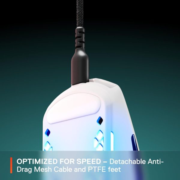 SteelSeries Aerox 3 - Holey RGB Gaming Mouse - Ultra-lightweight Water Resistant Design - 8,500 DPI TrueMove Core Optical Sensor - Onyx - Image 13